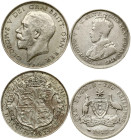 Great Britain ½ Crown 1923 & Australia 1 Florin 1923 Lot of 2 Coins