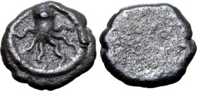 Etruria, Populonia AR Unit. 4th - 3rd century. Octopus / Blank. EC I, 5 (O1, misattributed to Pisae); HN Italy 227; HGC 1, 91. 1.18g, 12mm.

Good Very...