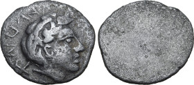 Etruria, Populonia AR 10 Asses. 3rd century BC. Laureate head to right; 'pvplvna' behind, ['metl'] before, X (mark of value) behind / Blank. EC I, 7.1...