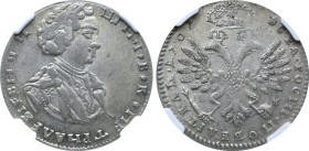 Russia, Tsardom. Peter I 'the Great' AR Tynf (12 Kopeck). Kadashevsky mint, 1707. Struck using the Polish-Lithuanian monetary system. ЦРЬ • I • B • K ...