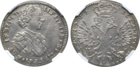 Russia, Tsardom. Peter I 'the Great' AR Tynf (12 Kopeck). Kadashevsky mint, 1707. Struck using the Polish-Lithuanian monetary system. ЦРЬ • I • B • K ...