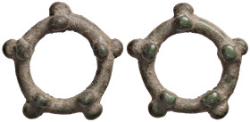 CELTI - GALLIA - Premoneta Anello bronzeo con quindici globuli (AE g. 15,05) Ex asta Artemide 8E, lotto 8005

bel BB
