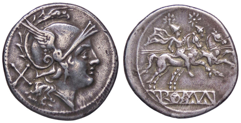 ROMANE REPUBBLICANE - ANONIME - Monete senza simboli (dopo 211 a.C.) - Denario B...