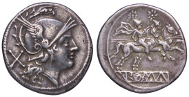ROMANE REPUBBLICANE - ANONIME - Monete senza simboli (dopo 211 a.C.) - Denario B. 1; Cr. 45/1 (AG g. 4,41)

BB+