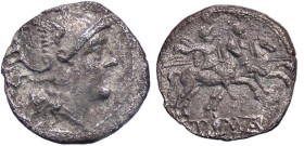 ROMANE REPUBBLICANE - ANONIME - Monete senza simboli (dopo 211 a.C.) - Sesterzio B. 4; Cr. 44/7 (AG g. 0,93)

BB