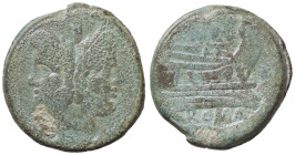 ROMANE REPUBBLICANE - ANONIME - Monete senza simboli (dopo 211 a.C.) - Asse Cr. 56/2; Syd 143 (AE g. 40,12)

MB