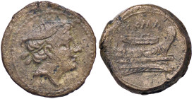 ROMANE REPUBBLICANE - ANONIME - Monete senza simboli (dopo 211 a.C.) - Semuncia Cr. 56/8 (AE g. 6,29)

qBB