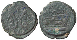 ROMANE REPUBBLICANE - ANONIME - Monete con simboli o monogrammi (211-170 a.C.) - Asse Cr. 182/2; Syd. 284 (AE g. 20,41)

meglio di MB