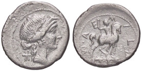 ROMANE REPUBBLICANE - AEMILIA - Man. Aemilius Lepidus (114-113 a.C.) - Denario B. 7; Cr. 291/1 (AG g. 3,54)

qBB