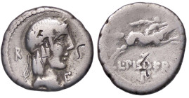 ROMANE REPUBBLICANE - CALPURNIA - L. Calpurnius Piso Frugi (90 a.C.) - Denario Cr. 340/1 (AG g. 3,58) Contromarche

meglio di MB
