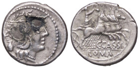 ROMANE REPUBBLICANE - CASSIA - C. Cassius (126 a.C.) - Denario B. 1; Cr. 266/1 (AG g. 2,96) Suberato

BB+