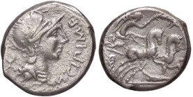 ROMANE REPUBBLICANE - CIPIA - M. Cipius M. F. (115-114 a.C.) - Denario B. 1; Cr. 289/1 (AG g. 3,79)

BB