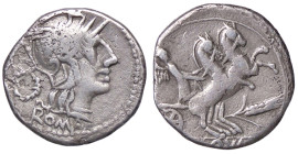 ROMANE REPUBBLICANE - CLOULIA - T. Cloulius (128 a.C.) - Denario B. 1; Cr. 260/1 (AG g. 3,71)

qBB