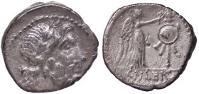 ROMANE REPUBBLICANE - CORNELIA - Cn. Cornelius Lentulus Clodianus (88 a.C.) - Quinario B. 51; Cr. 345/2 (AG g. 1,95)

BB+