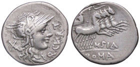 ROMANE REPUBBLICANE - CURTIA - Q. Curtius (116-115 a.C.) - Denario B. 2; Cr. 285/2 (AG g. 3,76)

BB+