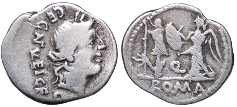 ROMANE REPUBBLICANE - EGNATULEIA - C. Egnatuleius C. f. (97 a.C.) - Quinario B. ...