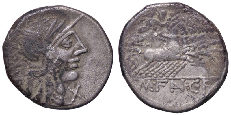 ROMANE REPUBBLICANE - FANNIA - M. Fannius C. f. (123 a.C.) - Denario B. 1; Cr. 2...