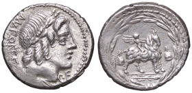 ROMANE REPUBBLICANE - FONTEIA - Man. Fonteius C. f. (85 a.C.) - Denario B. 11; Cr. 353/1d (AG g. 3,59)

qSPL