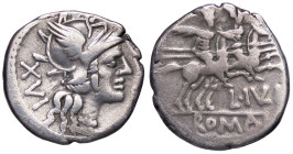 ROMANE REPUBBLICANE - JULIA - L. Julius (141 a.C.) - Denario B. 1; Cr. 224/1 (AG g. 3,28)

qBB/MB+