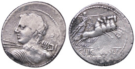 ROMANE REPUBBLICANE - LICINIA - C. Licinius L. f. Macer (84 a.C.) - Denario B. 16; Cr. 354/1 (AG g. 3,91) Lieve schiacciatura di conio

BB+