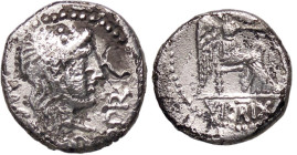 ROMANE REPUBBLICANE - PORCIA - M. Porcius Cato (47-46 a.C.) - Quinario B. 11; Cr. 462/2 (AG g. 1,66)

MB/qBB