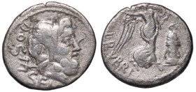 ROMANE REPUBBLICANE - RUBRIA - L. Rubrius Dossenus (87 a.C.) - Quinario B. 4; Cr. 348/4 (AG g. 1,6)

qBB