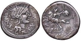 ROMANE REPUBBLICANE - SERGIA - M. Sergius Silus (116-115 a.C.) - Denario B. 1; Cr. 286/1 (AG g. 3,77)

BB