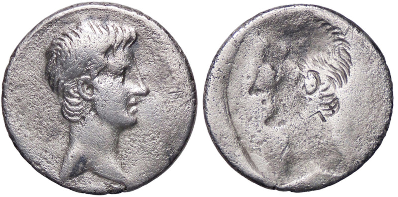 ROMANE IMPERIALI - Augusto (27 a.C.-14 d.C.) - Denario (AG g. 3,71) R/ incuso
...