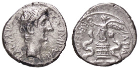 ROMANE IMPERIALI - Augusto (27 a.C.-14 d.C.) - Quinario C. 14; RIC 18 (AG g. 1,62)

qBB/BB+