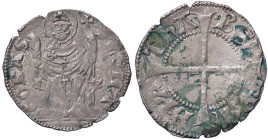 ZECCHE ITALIANE - AQUILEIA - Bertrando di San Genesio (1334-1350) - Denaro MIR 38/2 R (AG g. 1,2)Barbuto Sedimenti

BB