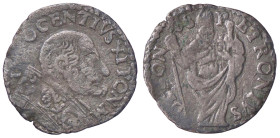 ZECCHE ITALIANE - BOLOGNA - Innocenzo XI (1676-1689) - Doppio Bolognino CNI 87; Munt. 234 RR (MI g. 1,14)

meglio di MB