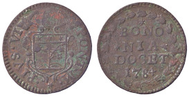 ZECCHE ITALIANE - BOLOGNA - Pio VI (1775-1799) - Quattrino 1784 CNI 179; Munt. 295 var. II CU

BB