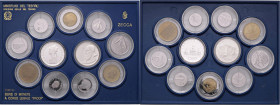 REPUBBLICA ITALIANA - Repubblica Italiana (monetazione in lire) (1946-2001) - Serie zecca 1990 Mont. 27 In confezione - 11 valori

FS
