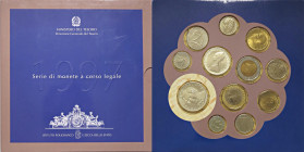 REPUBBLICA ITALIANA - Repubblica Italiana (monetazione in lire) (1946-2001) - Serie zecca 1997 Mont. 34 In confezione - 12 valori

FDC