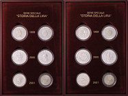 REPUBBLICA ITALIANA - Repubblica Italiana (monetazione in lire) (1946-2001) - Serie zecca 1999 - 2000 - 2001 - Storia della lira Confezione contenente...
