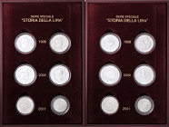 REPUBBLICA ITALIANA - Repubblica Italiana (monetazione in lire) (1946-2001) - Serie zecca 1999 - 2000 - 2001 - Storia della lira Confezione contenente...