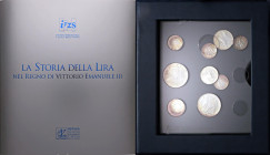 REPUBBLICA ITALIANA - Repubblica Italiana (monetazione in lire) (1946-2001) - Serie Storia della lira nel Regno di Vittorio Emanuele III AG Opus: IPZS...
