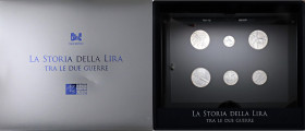 REPUBBLICA ITALIANA - Repubblica Italiana (monetazione in lire) (1946-2001) - Serie Storia della lira tra le due guerre AG Opus: IPZSCustodia con le 6...