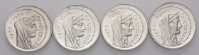 REPUBBLICA ITALIANA - Repubblica Italiana (monetazione in lire) (1946-2001) - 1.000 Lire 1970 - Roma Capitale Mont. 6 AG Lotto di 4 esemplari

qFDC÷...