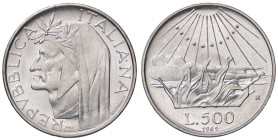 REPUBBLICA ITALIANA - Repubblica Italiana (monetazione in lire) (1946-2001) - 500 Lire 1965 - Dante Mont. 4 AG

FDC