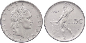 REPUBBLICA ITALIANA - Repubblica Italiana (monetazione in lire) (1946-2001) - 50 Lire 1967 Mont. 35 AC

qFDC