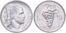 REPUBBLICA ITALIANA - Repubblica Italiana (monetazione in lire) (1946-2001) - 5 Lire 1948 Mont. 6 NC IT

qFDC