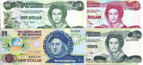 CARTAMONETA ESTERA - BAHAMAS - Elisabetta II (1952) - Serie 4 biglietti

FDS