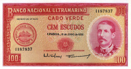 CARTAMONETA ESTERA - CAPO VERDE - Repubblica (1910) - 100 Escudos 16/06/1958 Pick 49a

qFDS