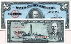 CARTAMONETA ESTERA - CUBA - Repubblica - Peso 1956 e 1960 Lotto di 2 biglietti

qFDS÷FDS