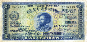 CARTAMONETA ESTERA - ETIOPIA - Haile Selassie I (1930-1936) - 2 Talleri 1933

qBB