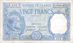 CARTAMONETA ESTERA - FRANCIA - Terza Repubblica (1870-1940) - 20 Franchi 20/06/1917 Qualche restauro

meglio di MB