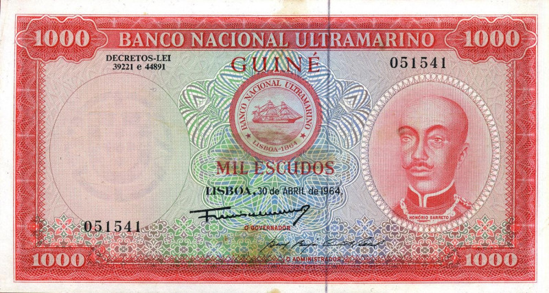 CARTAMONETA ESTERA - GUINEA-BISSAU - Repubblica (1910) - 1.000 Escudos 30/04/196...