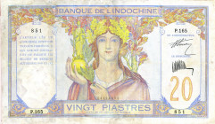 CARTAMONETA ESTERA - INDOCINA FRANCESE - Terza Repubblica (1870-1940) - 20 Piastre (1928-1931) Restauri

MB