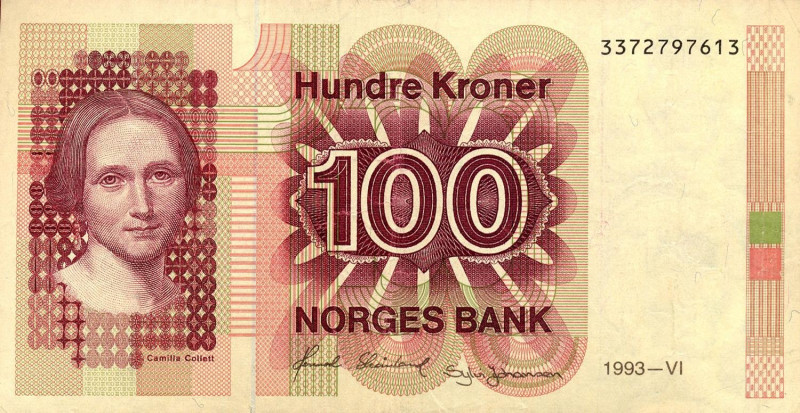 CARTAMONETA ESTERA - NORVEGIA - Harald V (1991) - 100 Corone 1993

BB+